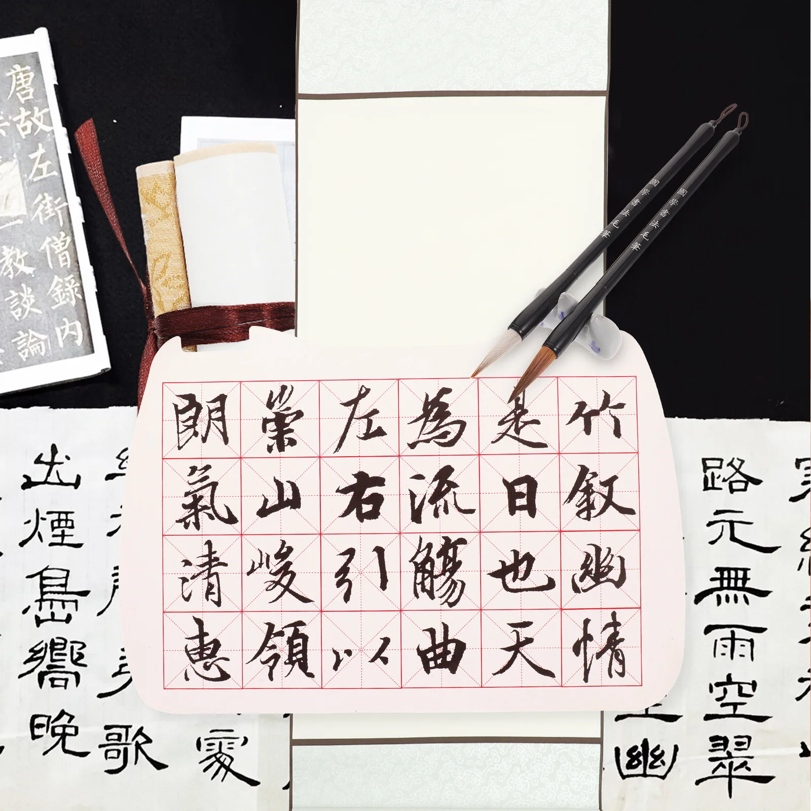 

Calligraphy Set Writing Brush Folding Cloth Kids Accessory Child Water Learn Practice Mat Portable Storage Compact Premium
