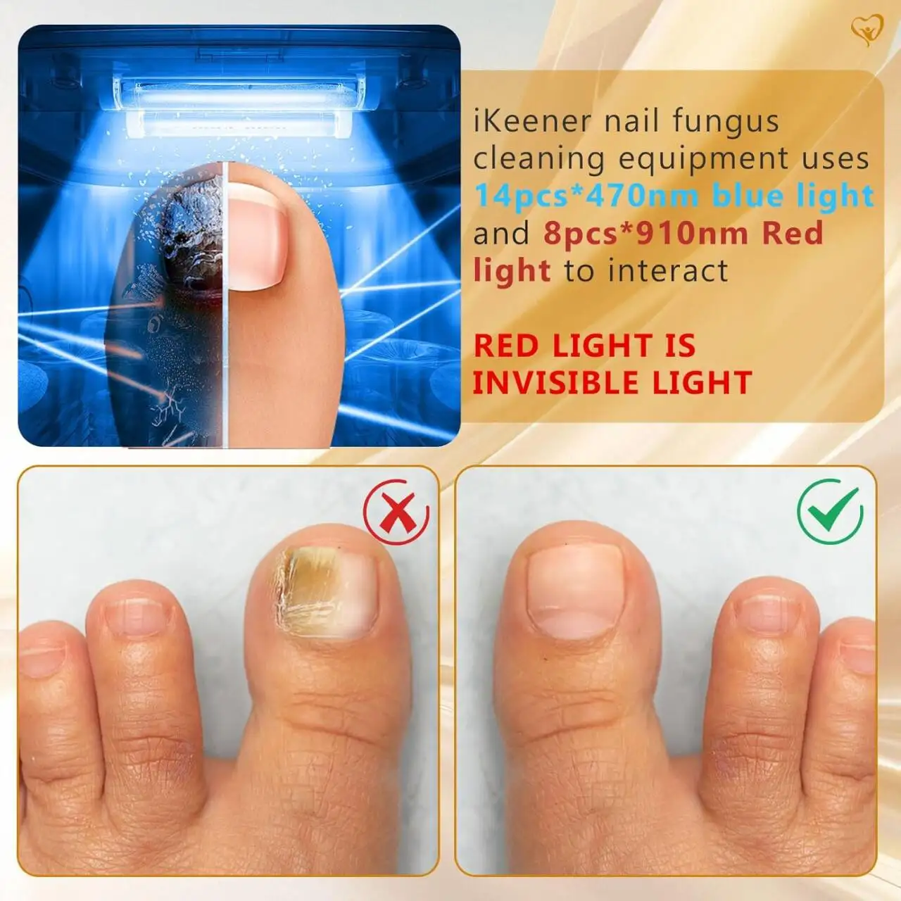 KTS Fungal Nail Laser Device Repair Fast Nails Fungus Onychomycosis Repair Toenail Fingernail Removes Nail Fungus Foot Care