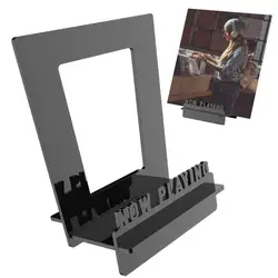 Acrylic Now Playing Vinyl Record Stand, Clear Record Display Stand for Vinyl Records and LP Records 3D NOWPLAYING Record Holder