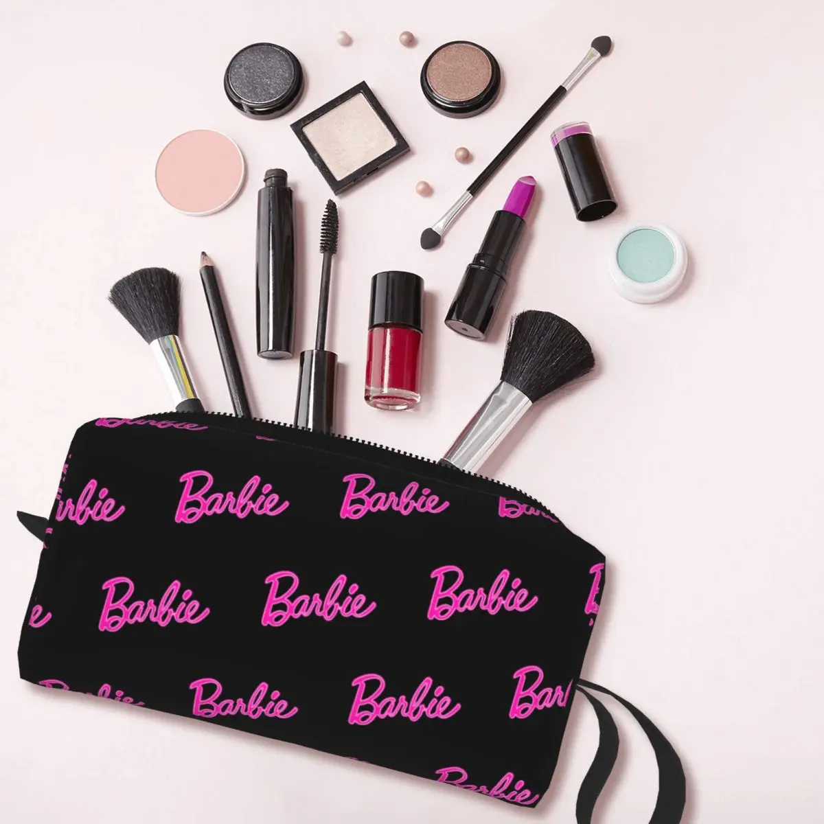 Barbie Pink Girls Y2K grande borsa per il trucco Beauty Pouch borse per cosmetici da viaggio borsa da toilette portatile per Unisex