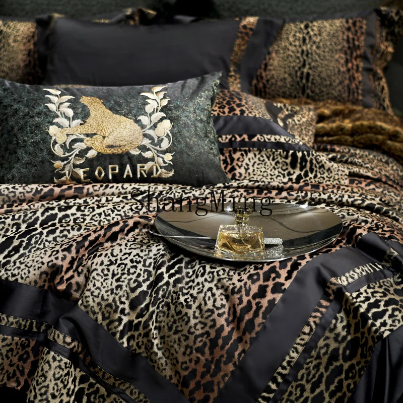 

ZYY long-staple cotton yarn-dyed jacquard four-piece set high-end pure cotton bed sheet quilt cover bedding