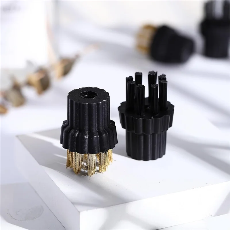 A26T-24PCS Steam Mop Brush Head Set, M8 Hairbrush Copper & Stainless Steel Wire Brush For Versatile Cleaning