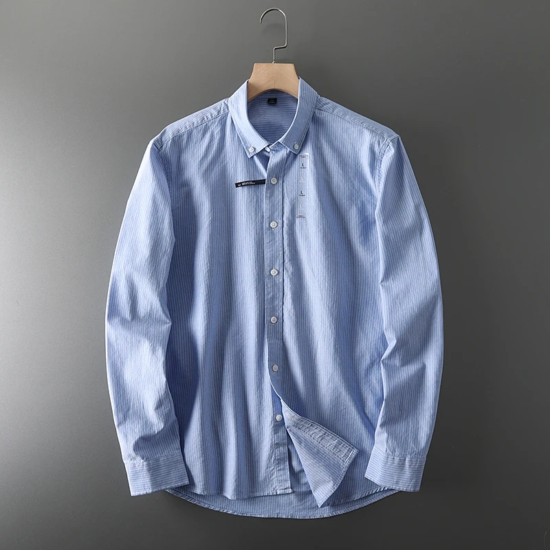 Herrenmode, Business, Hochzeit – Oxford Cotton Casual Shirt Business Bewertung und Preis