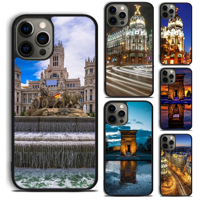 Madrid Capital Spain phone Case Cover For iPhone 16 15 14 Plus X XR XS apple 16 11 12 13 mini Pro Max coque