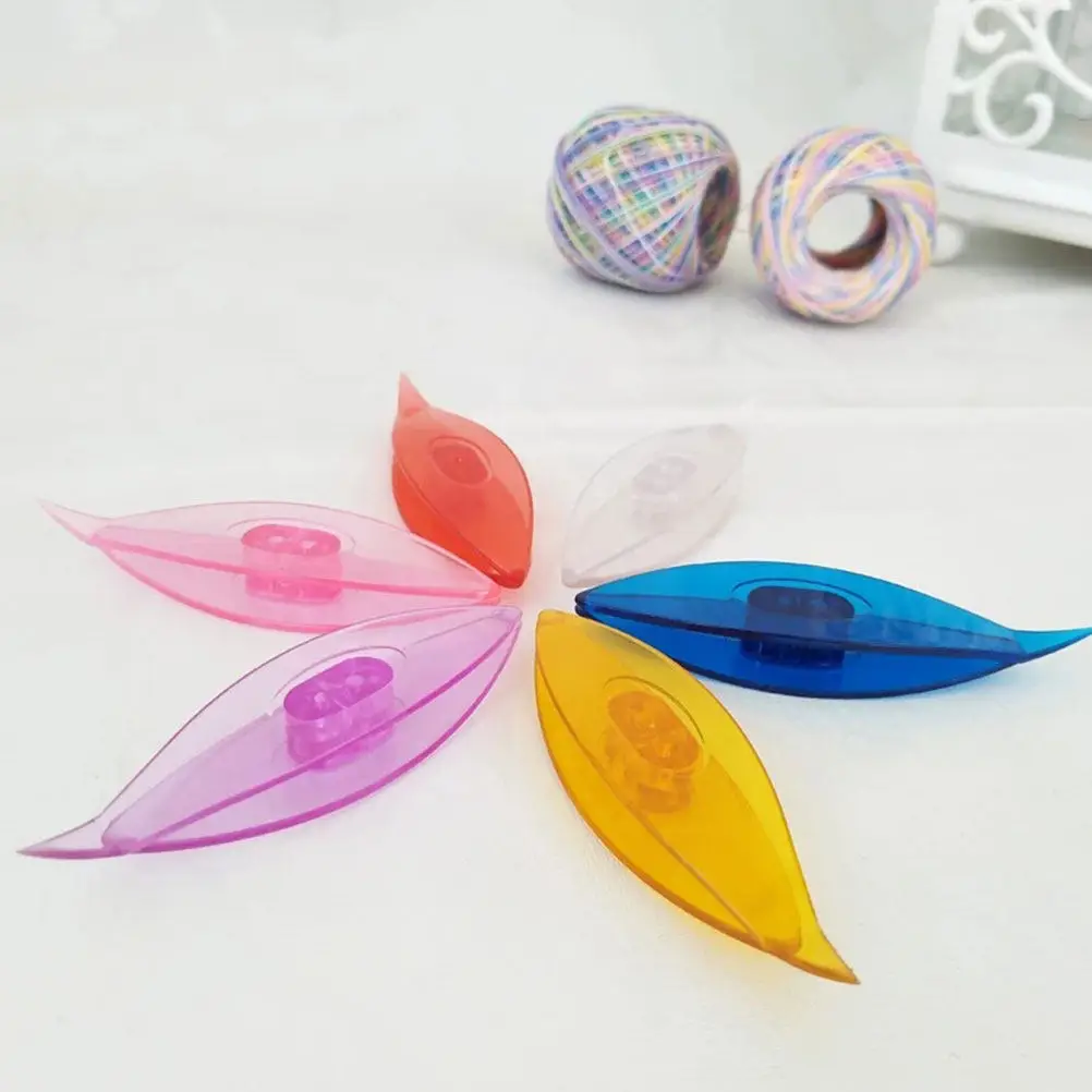 2Pcs Tatting Shuttle Metal Plastic Knitting Weaving Tools Kit DIY Accessories for Sweaters Scarves Gloves Hats