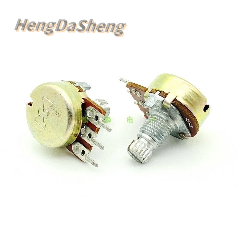 5Pcs/Lot 16 Type B50K Power Amplifier Speaker High And Low Balance Volume Potentiometer 3 Pin 12mm Short Axis