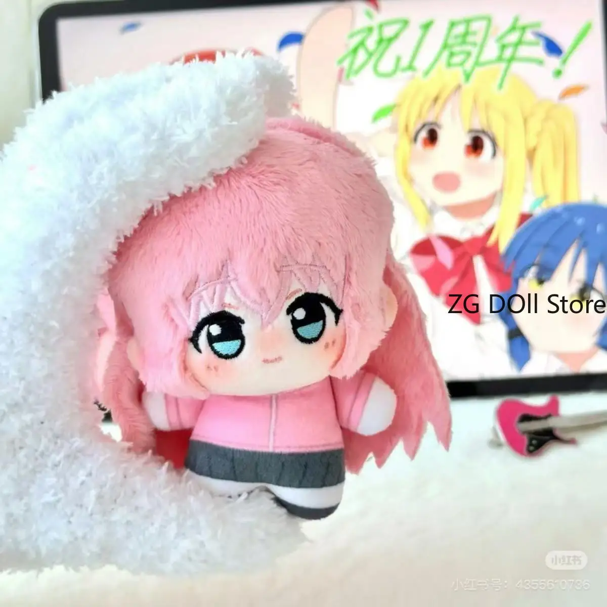 

10CM Anime Bocchi the Rock Gotoh Hitori Plush Cosplay Soft Cotton Doll Stuffed Body Bag Pendant Keychain Gift