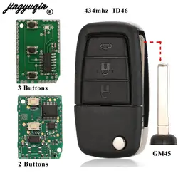 jingyuqin For Pontiac G8 Holden VE Commodore Omega Berlina Calais SS SV6 HSV GTS Flip Remote Car key 434Mhz ID46 Chip 3/4 Button