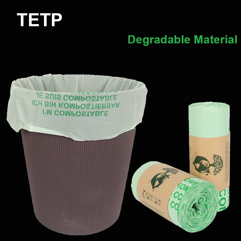 

TETP PLA Degradable Rubbish Packaging Bags Green Eco-friendly Kitchen Living Room Garbage Clean Composting Storage