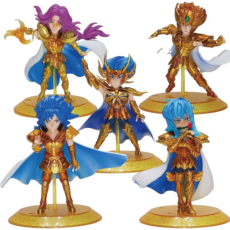 Anime Japonês Saint Seiya, Pano Mito, Leão, Aiolia, Aquário, Camus, Câncer, Máscara da Morte, Zodíaco Dourado, Ação Cavaleiro, 11cm