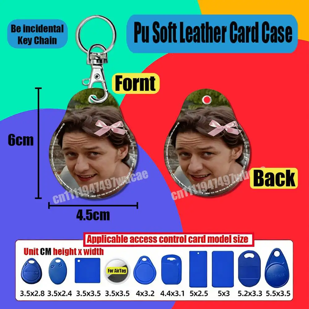 For James Mcavoy Actor For AirTag Case Card Holder Sleeve ID Credit Bank Access Badge For Air Tag Case Shell