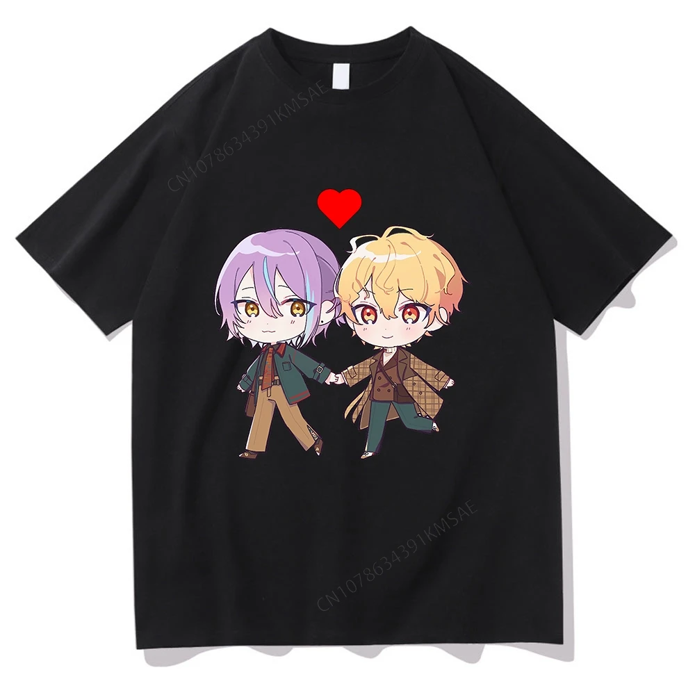 Ruikasa T Shirt Fashion Men Kawaii Cartoon Rui Kamishiro Tsukasa Tenma T-Shirt Unisex Valentine Couple Cotton Tees Shirts Gift