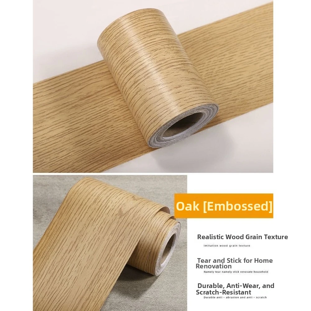 Thickened Wood Grain Window Sill Sticker Sun Protection Peel and Stick Self-Adhesive Wallpaper