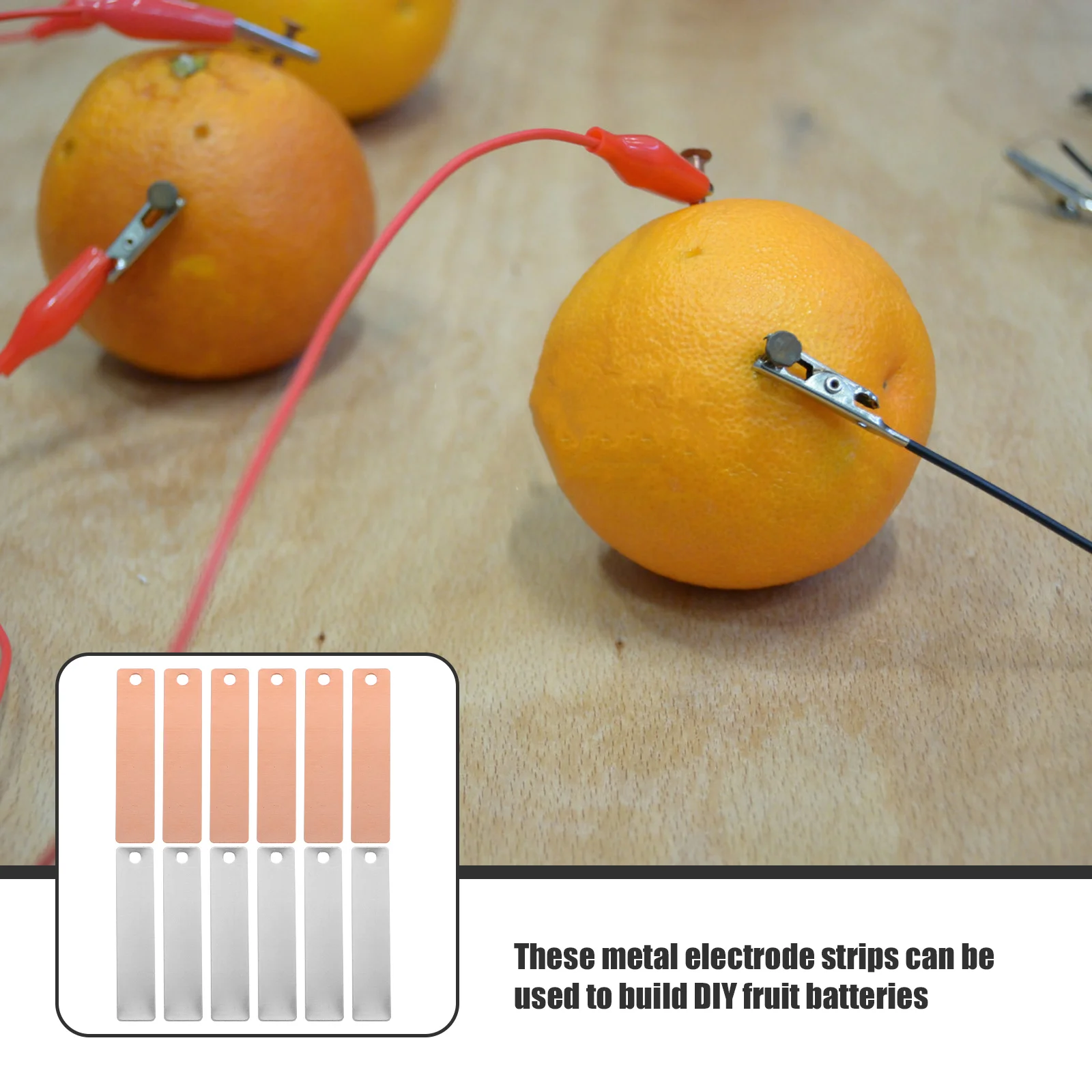 Copper Sheet Zinc Fruit Experiment Supplies Electrode Strip Anode Plate Materials for Electroplating Toy