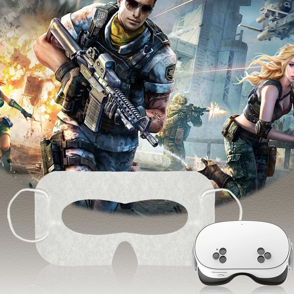 100 قطعة قناع VR للاستعمال مرة واحدة قناع وجه الواقع الافتراضي قابل للتنفس عالمي لملحقات سماعات الرأس VR Meta Quest 3S