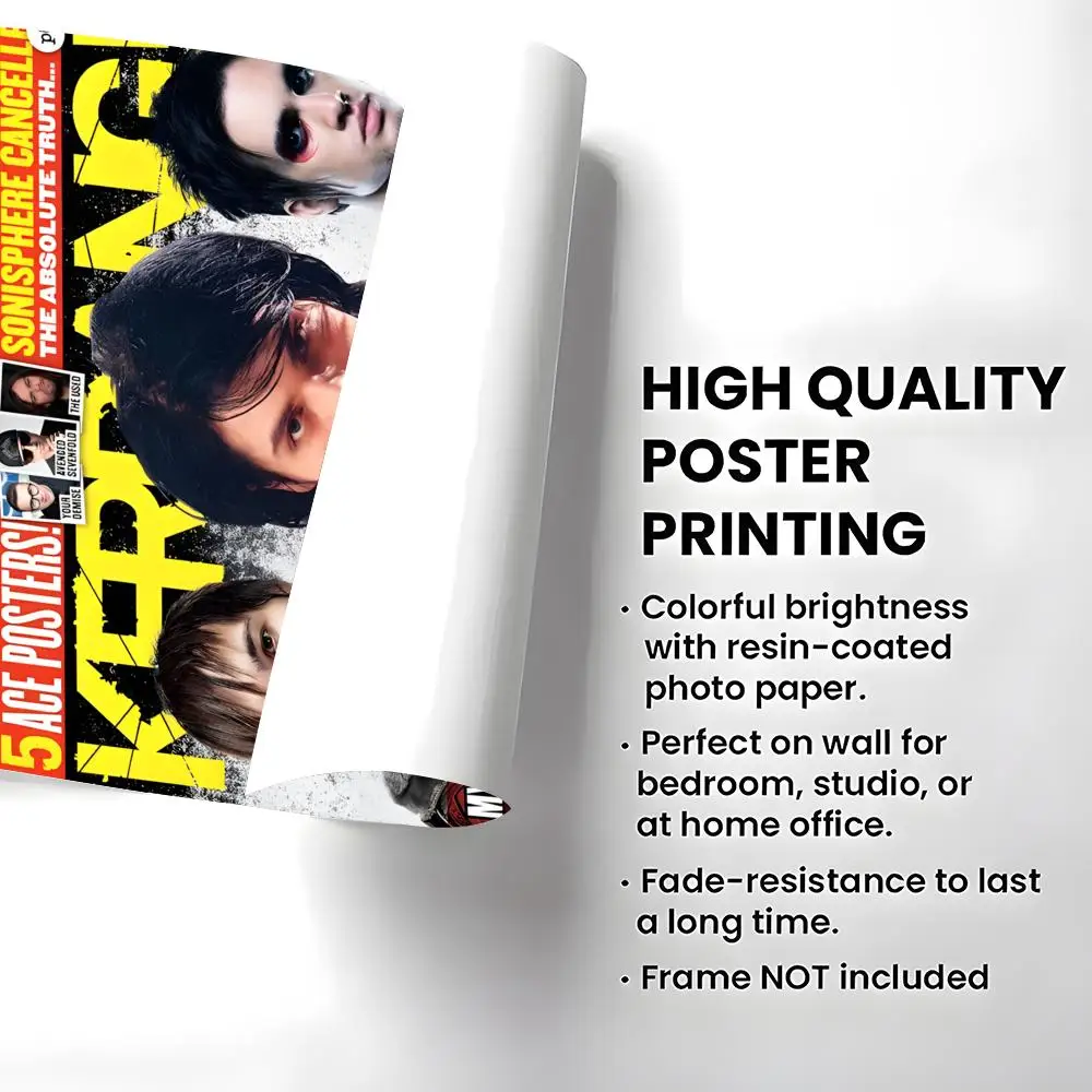 Band P-Panic! At The Disco Poster High-definition  poster stickers, suitable for bedroom, living room, home decoration
