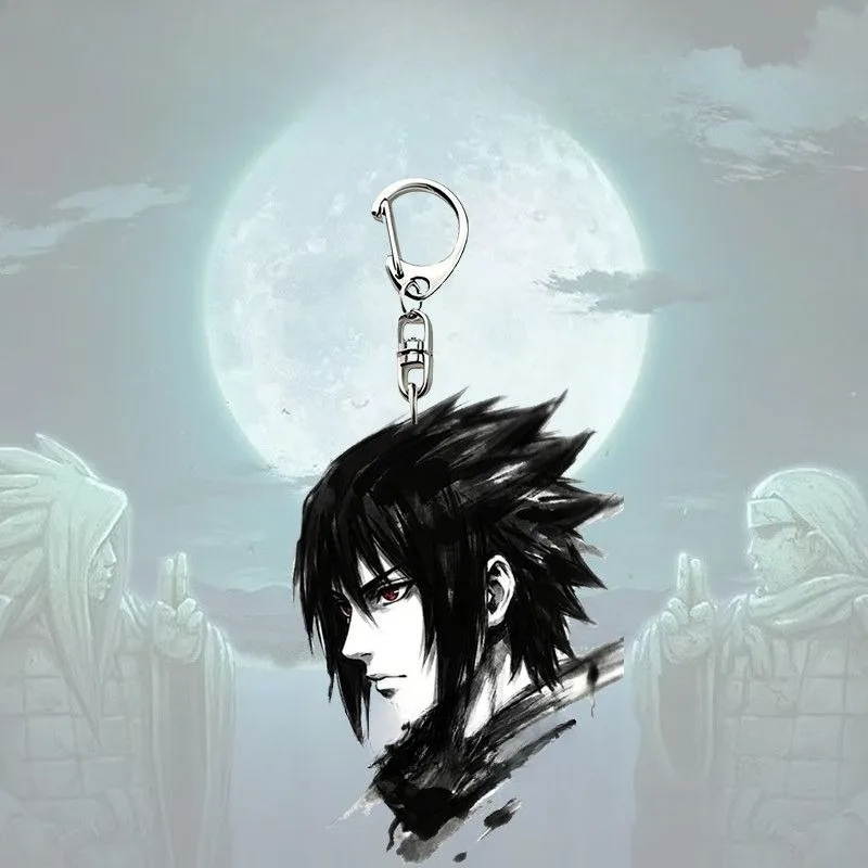 Cartoon Naruto High Quality Acrylic Keychain Uzumaki Naruto Sasuke Creative Fashion Anime Simple Funny Backpack Pendant view 5