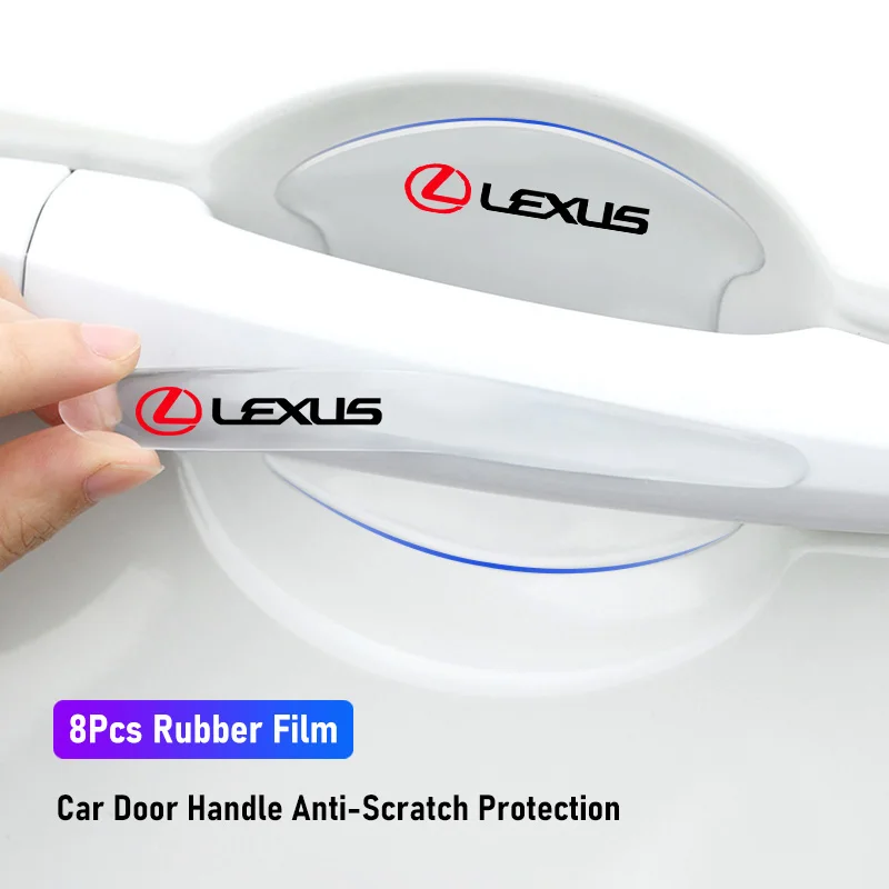 8 قطعة مقبض باب السيارة المضادة للخدش فيلم بولي TPU المطاط ملصق لكزس F-SPORT ES RX NX LS UX LM LX GX LC RZ هو CT GS RC HS SC TX