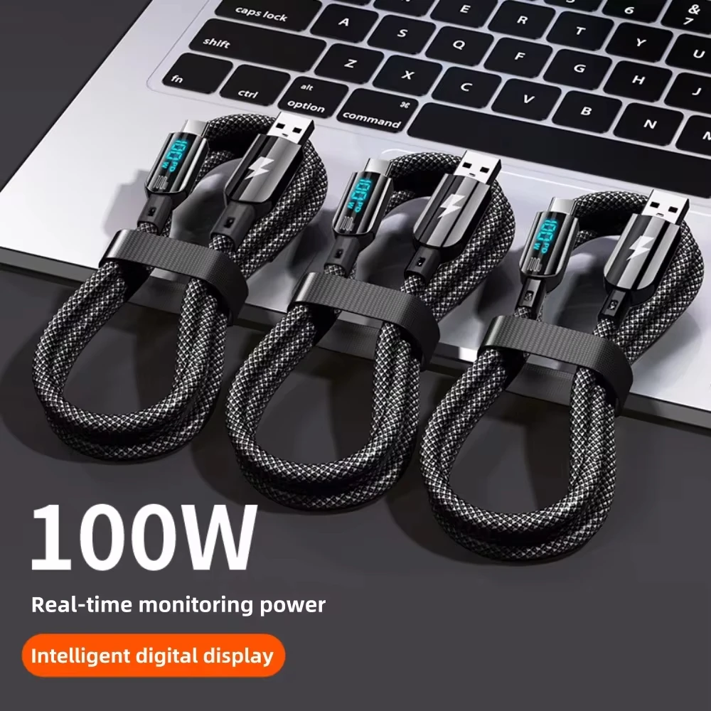 NNBILI PD 100W Digital Display Cable USB Cable 66W Fast Charging Charger For iPhone 15 ProMax Xiaomi Huawei Poco Samsung Oneplus