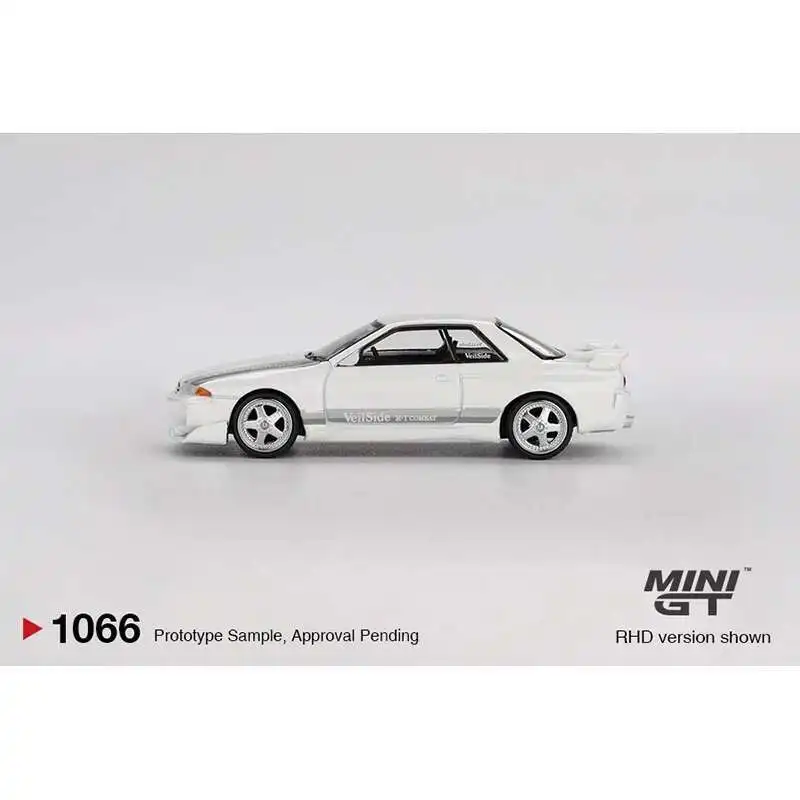 MINIGT 1066 1:64 Nissan Skyline GTR R32 VeilSide Combat C-I White Diecast Car Model Collection Toys