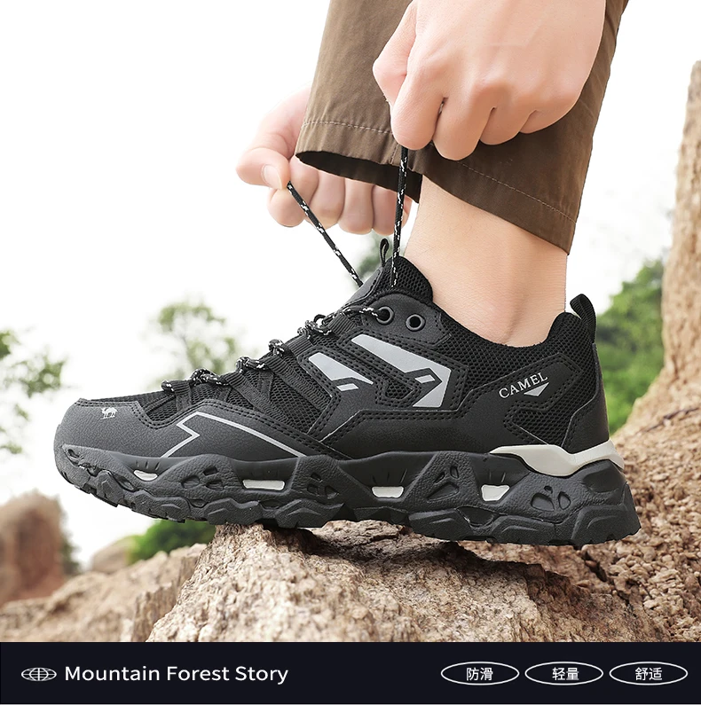 Herren Damen Wanderschuhe Outdoor-Sneaker Jogging Atmungsaktive Rutschfeste Sportschuhe Camping Training Trekking Klettern Trail-Schuhe – Detail 11