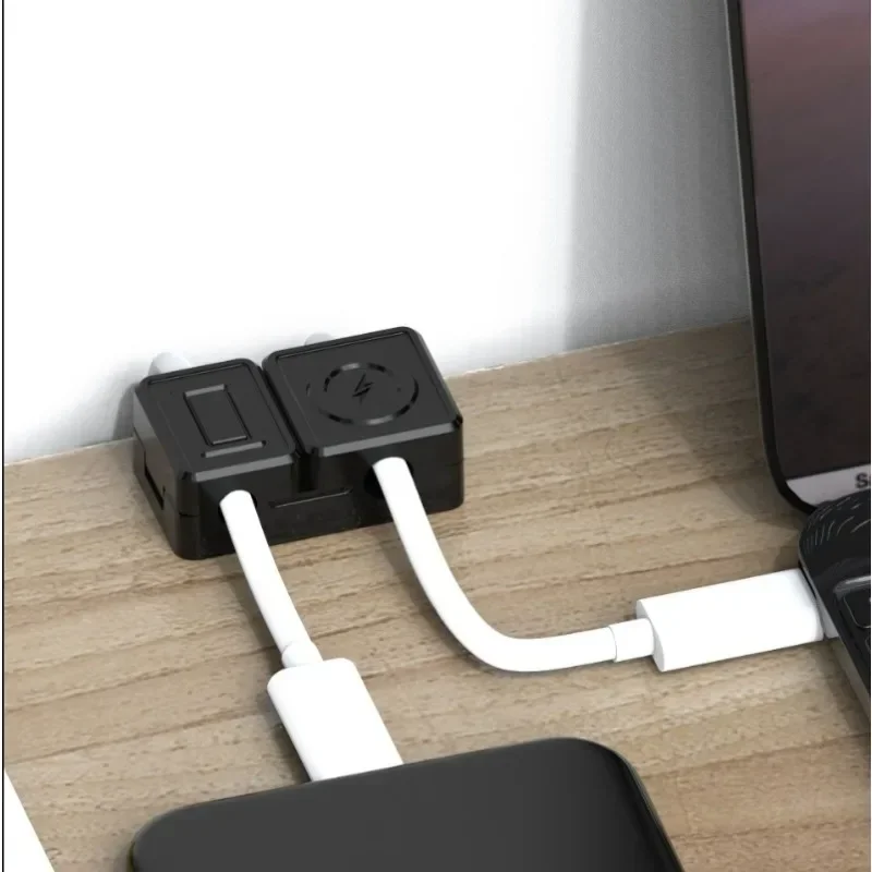Magnetic Cable Organizer Clips 2in1 Double-door Self Adhesive Cable Fixing Clip Holder Desktop USB Line Power Cord Management
