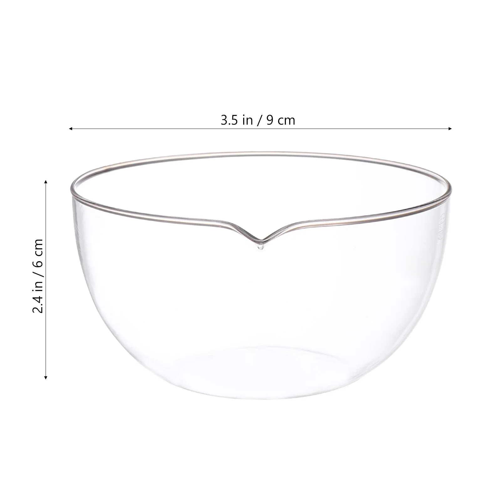 1Pcs Glass Evaporating Dish Container Flat Bottom Reusable Laboratory Tool with Spout Heat Resistant Evaporation Basin for Lab