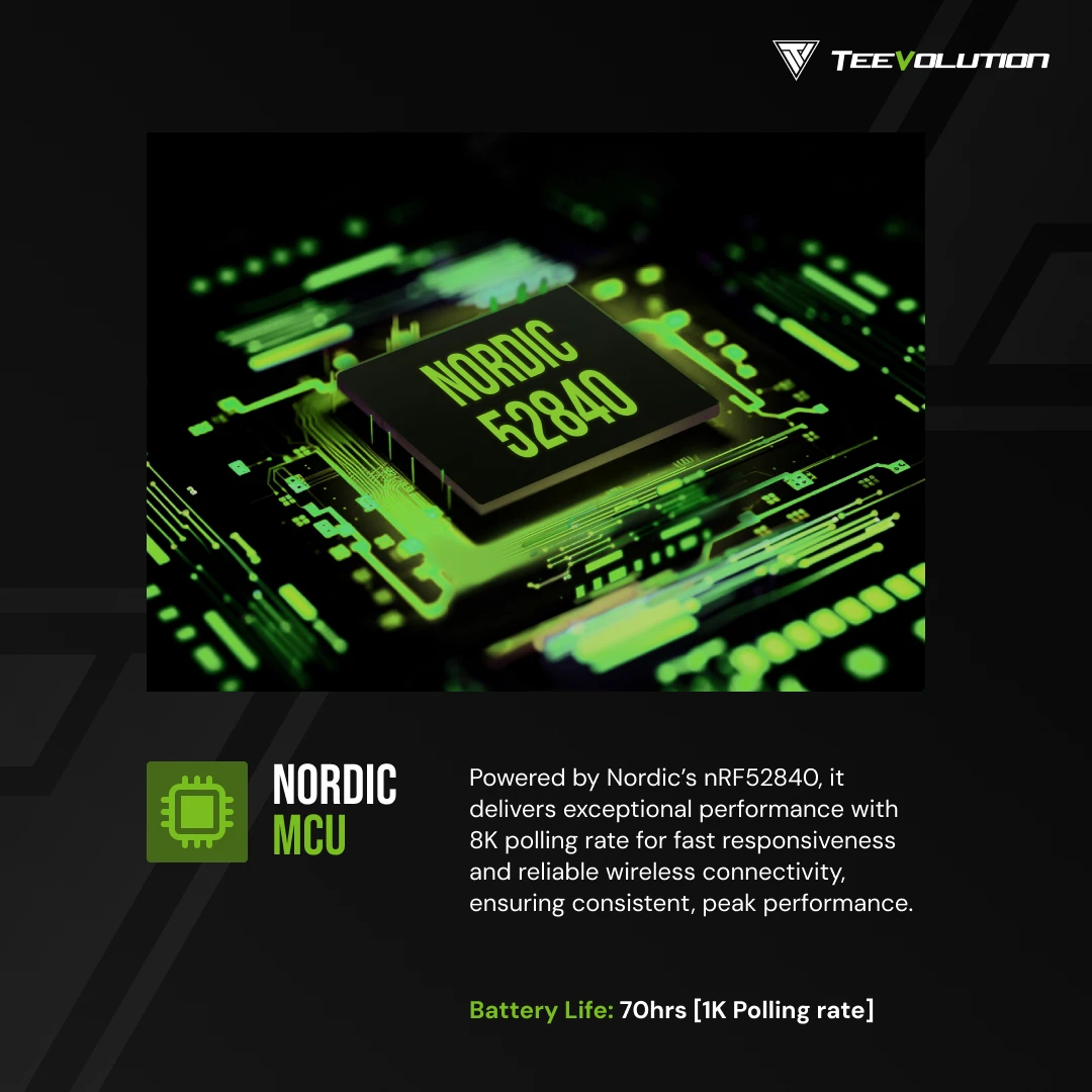 TEEVOLUTION TERRA PRO XD9 ماوس ألعاب لاسلكي PAW3950 Nordic 52840 ماوس خفيف للغاية 49 جرام 8 كيلو هرتز مع ماوس استقبال الشاشة