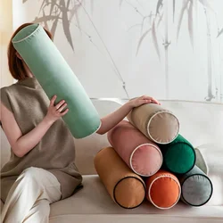 Long Round Pillows Luxury Soft Velvet Cushions Candy Color Decorative Pillow For Sofa Chair Bedding Home Decoration