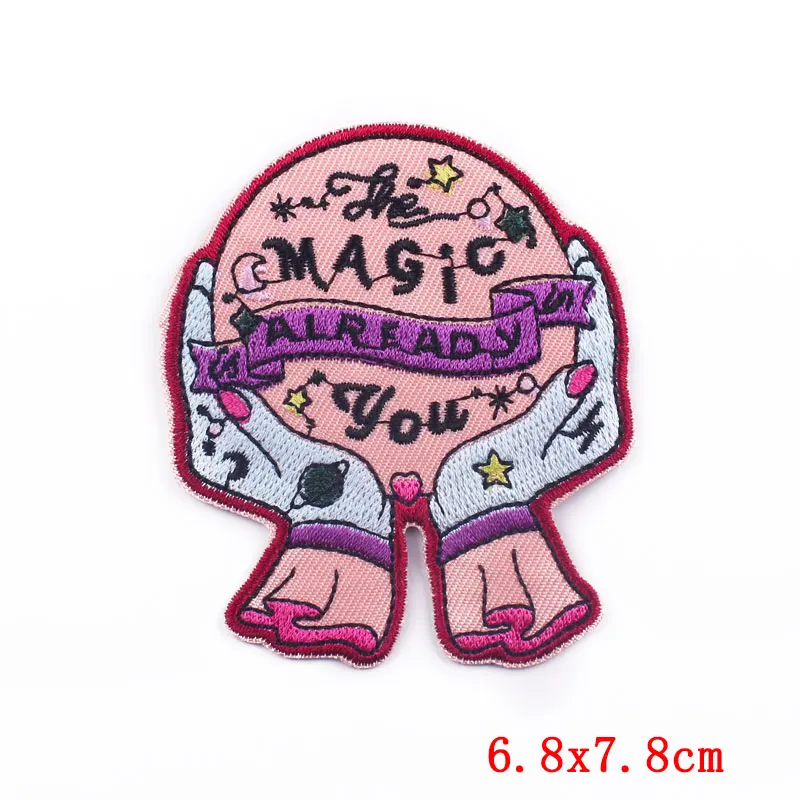 5 Pcs/Set Wholesale Magic Ball Series DIY Patches Embroidery Applique Iron On Patch For Clothing Drifting Bottle Fusible Patches