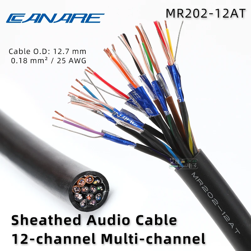 

Original CANARE MR202-12AT Multichannel Microphone Cable Recording Studio AL Foil Shielded Copper Wire XLR Signal Line AWG 25