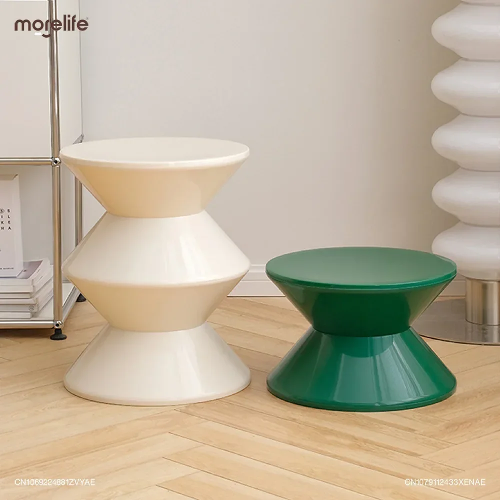 Nordic Style Shoe Changing Stool Home Art Small Bench Simple Plastic Low Stool Creative round Stool Designer Stool
