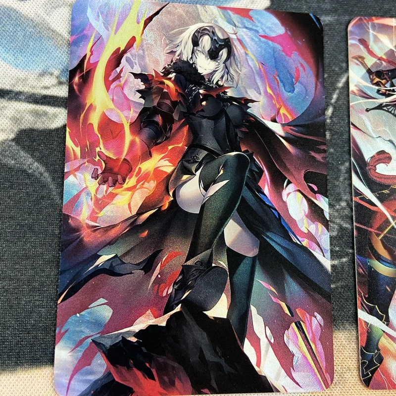 9Pcs/Set ACG Cards Fate Grand Order FGO Altria Pendragon Okita Souji Self Made Anime Game Characters Collection Color Flash Card