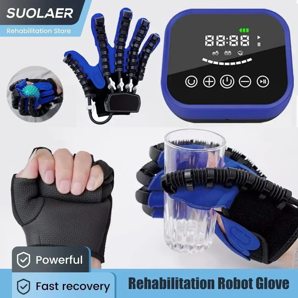 

Rechargeable Stroke & Hemiplegia Rehabilitation Robot Gloves - Hand & Finger Recovery Trainer for Physical Therapy Strengthening