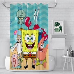 SpongeBob SquarePants Shower Curtain  Bathroom Decoration Shower Curtain Birthday Gift