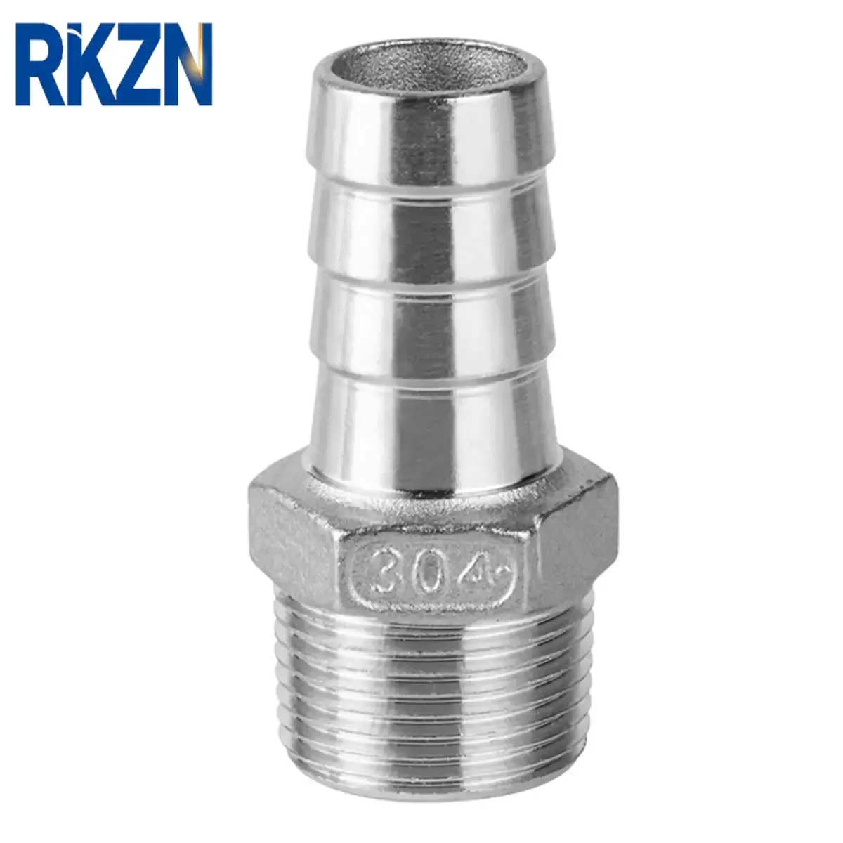 304 Stainless Steel Hose Barb Connector Hosetail Coupler BSPT Male Thread 1/8