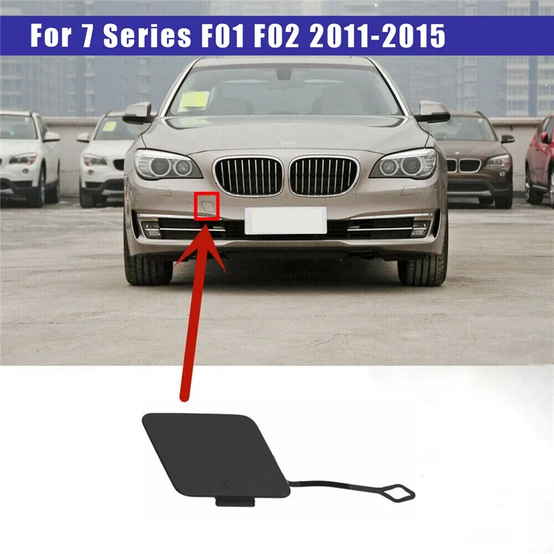 Car Front Tow Eye Hook Cover 51117335048 for BMW 7 Series F01 F02 2011-2015 Bumper Towing Caps Replacement Spare