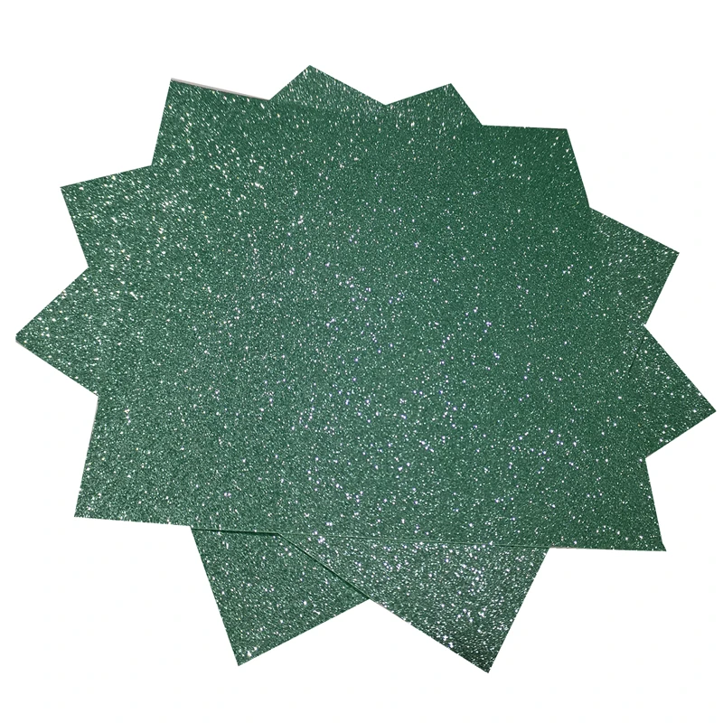 15 Sheets Mint Green Glitter Cardstock ,Glitter Paper Sized 12