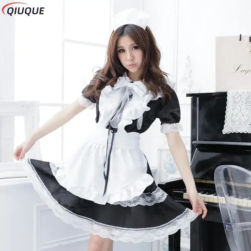 Robe de demoiselle d'honneur pour femmes, robe lolita, tablier, uniforme de princesse pour filles mignonnes, robe de cosplay anime Gelplay