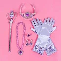 Pincess Purple Pink Photography Props Rapunzel Cosplay Accessories Crown Magic Wand Necklace Frozen Snow White Cinderella Elsa