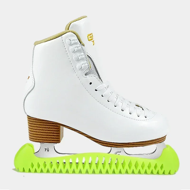 1 par de patinaje sobre hielo, cubierta de hoja para patines artísticos, patines de hielo, patines de Hockey, protección ajustable, previene perforaciones, manga de hoja escalable