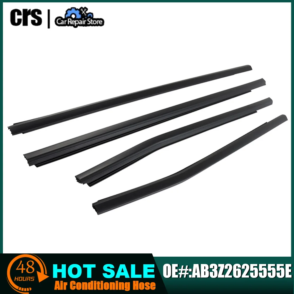 Car Accessories 4Pcs Side Window Trim Strips AB3Z2625555E AB3926201A39AE For Ford Ranger Lariat XL XLT 2.3L L4 - Gas 2011-2021
