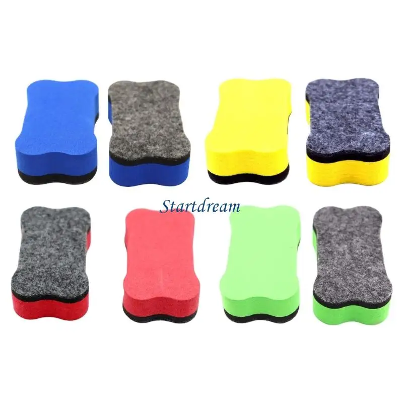 24 PCS عظم محو شكل المسحات البيضاء ممحاة جاف مغناطيسي محور K92C