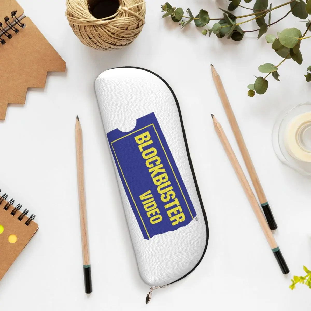 블록버스터 비디오 연필 케이스 펜 홀더 보관 문구 용품 대용량 펜 상자 연필 가방 학생 선물