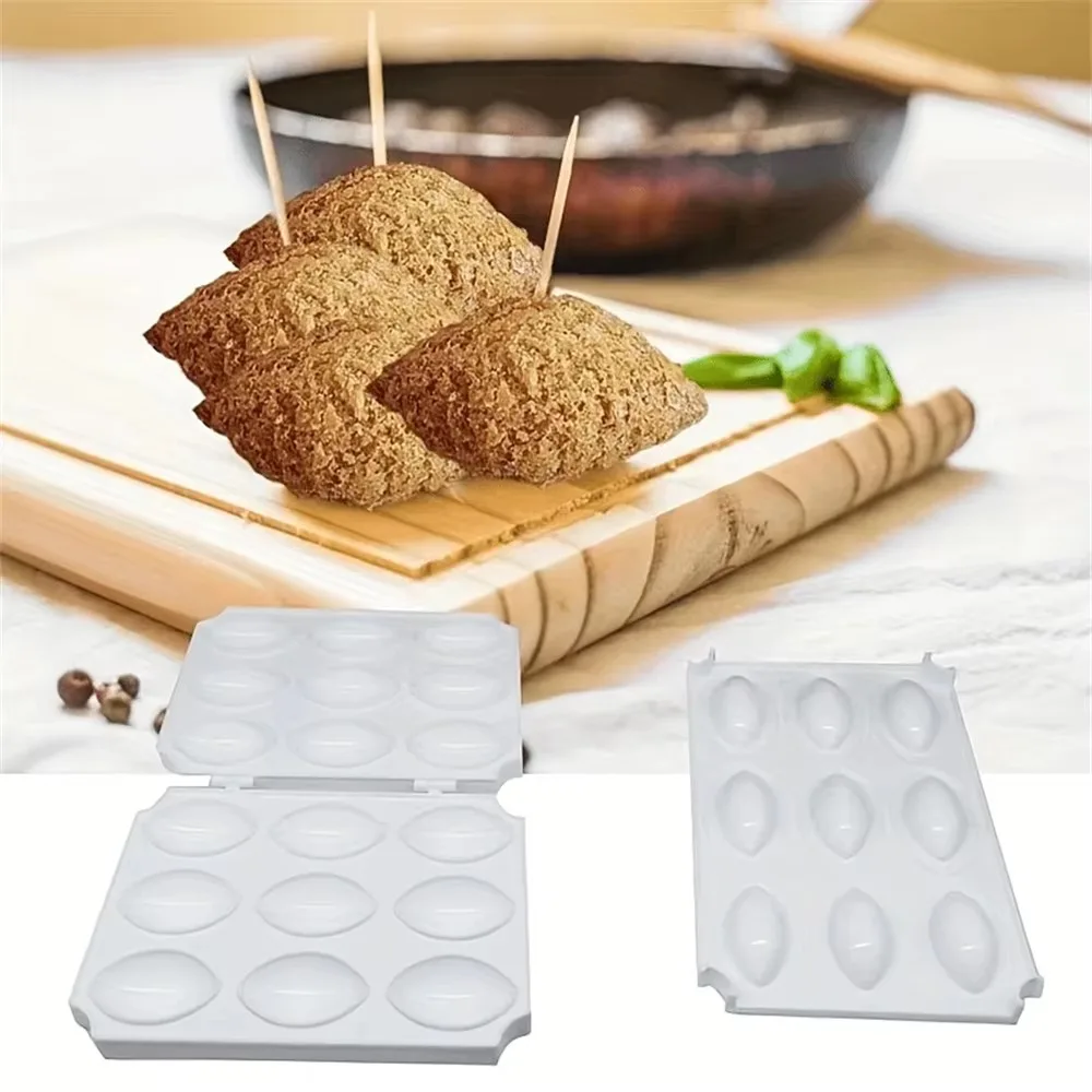 

Kitchen Gadget 4/9 Holes Meatball Maker DIY Efficient Kibbeh Roll Moulds Plastic Manual Meatloaf Mold Restaurants