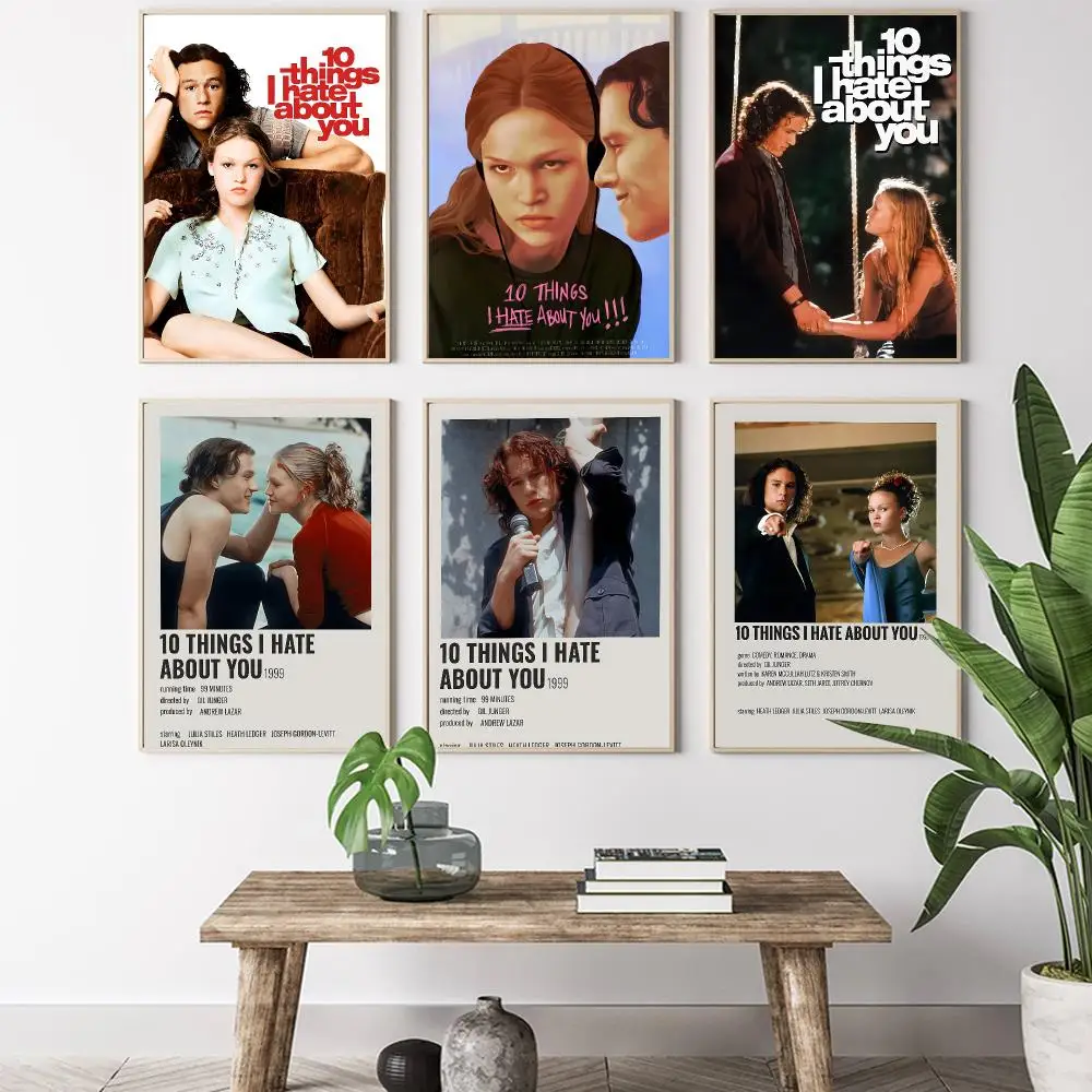 Classic Movie 10 Things I Hate About You Painting Calligraphy HD Canvas Poster living room bedroom bar aesthetic decoration