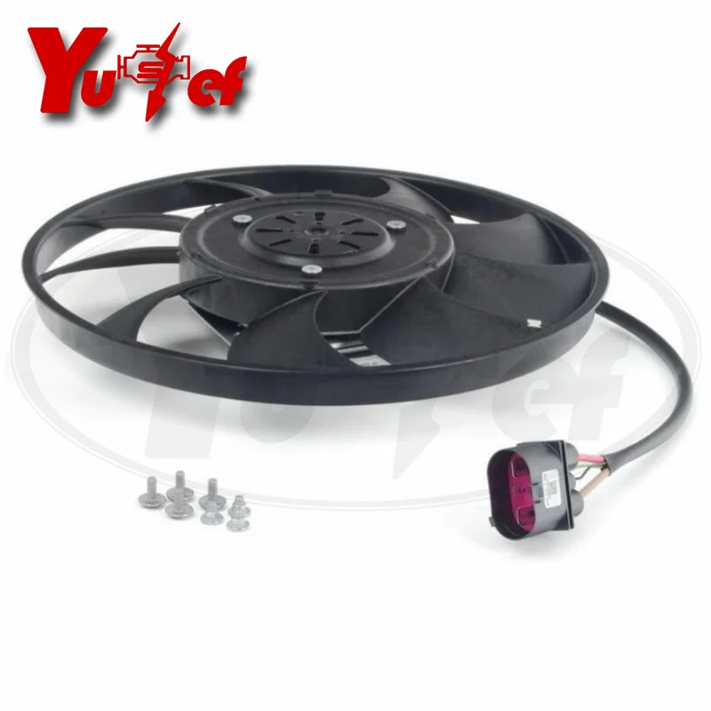 Quality Cooling Fan Assembly for AUDI A4 B8 A5 8T3 8F7 A6 C7 Q5 8RB 3.0 TFSI 09-17 A7 2.0T 12-18 4H0959455AD 4H0959455T 400W