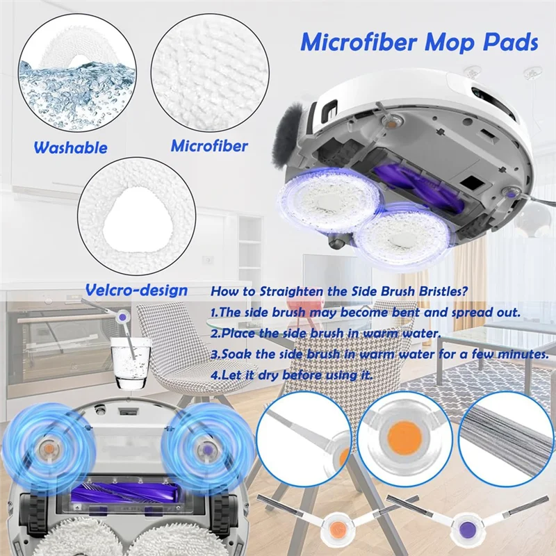 B88B-Accessories Replacement For Narwal Freo X Ultra Robot Vacuum Complete Accessory Kit