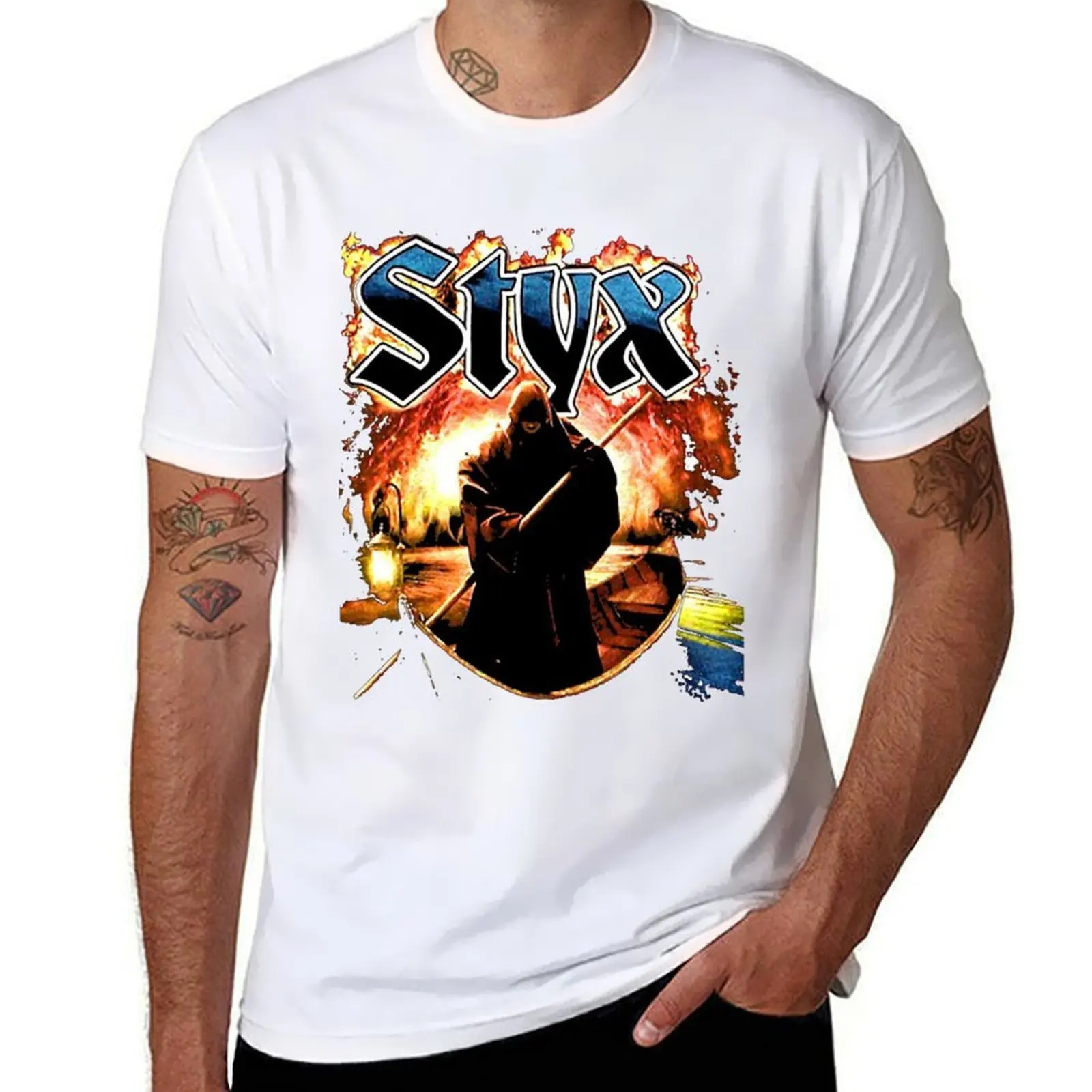 STYX band logos favorite T-Shirt cotton tshirt 100% t shirt men 100% cotton luxury brand T-Shirt