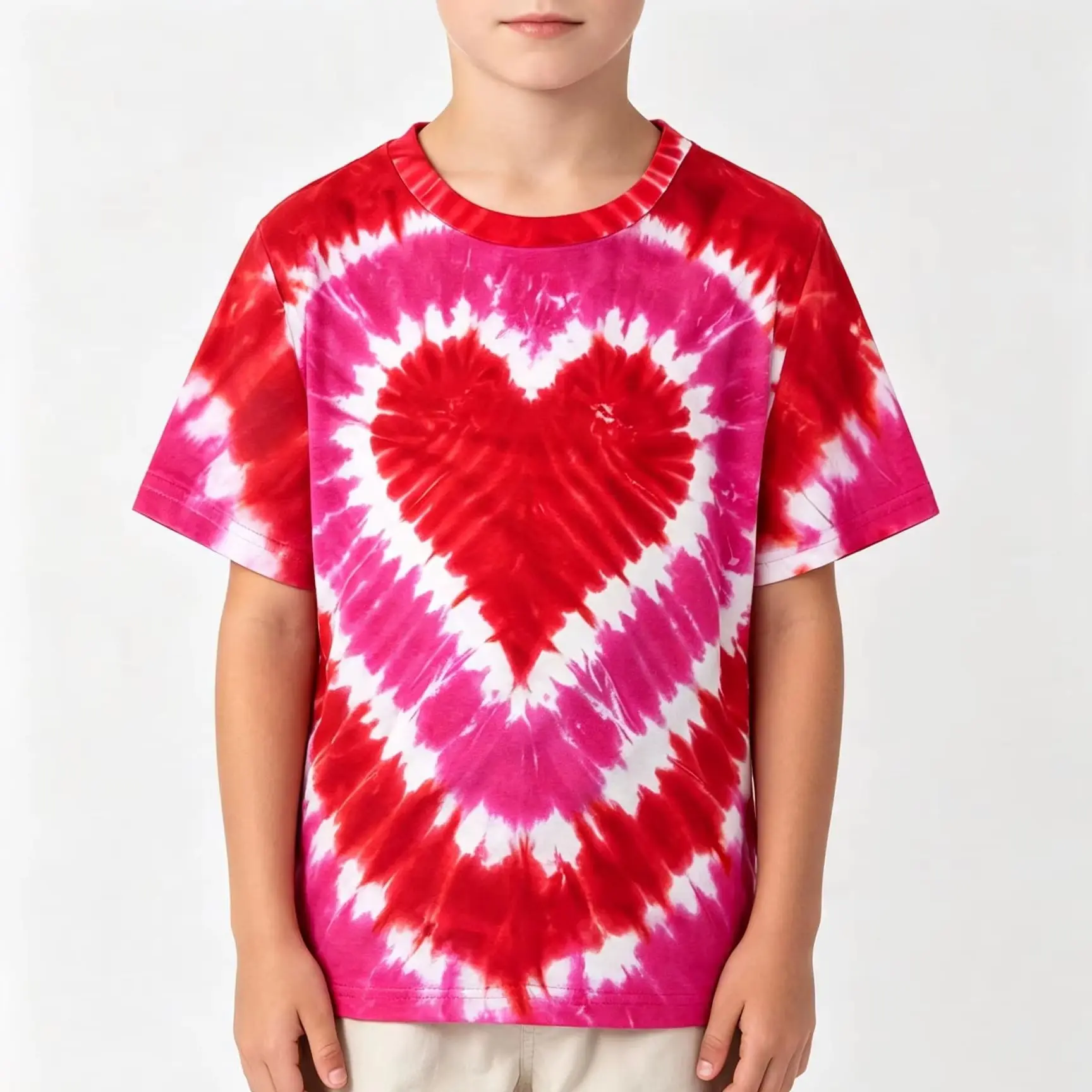 Summer Casual 3D Valentine Heart Shirt Men T Shirt Women Tee Boys Top Children Parent Child Quick Dry Short Sleeves Kids Tshirt